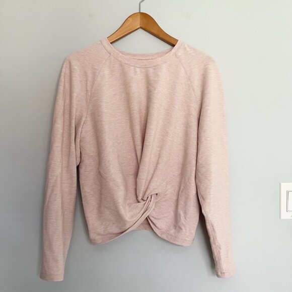 Lululemon Tuck and Gather Pullover Heathered Mod Faint Coral Size 10 - Picture 2 of 4